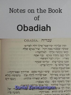 cover image of Notes on the Book of Obadiah